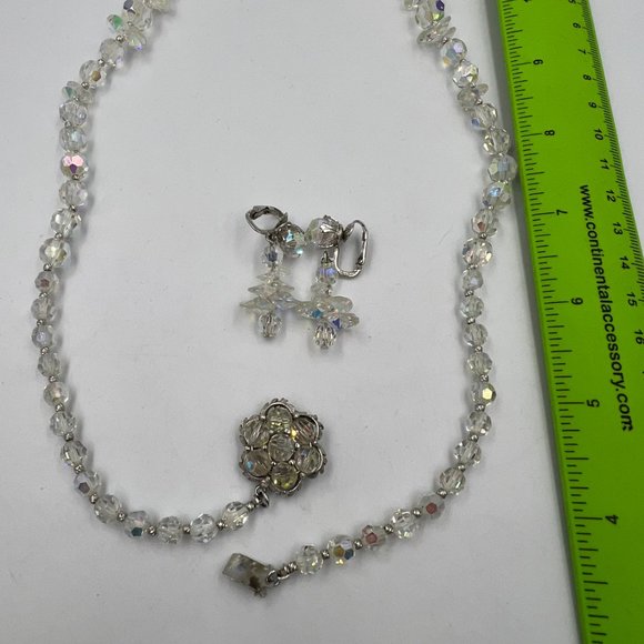 Sherman Set Swarovski Crystal Aurora Necklace - Picture 3 of 10